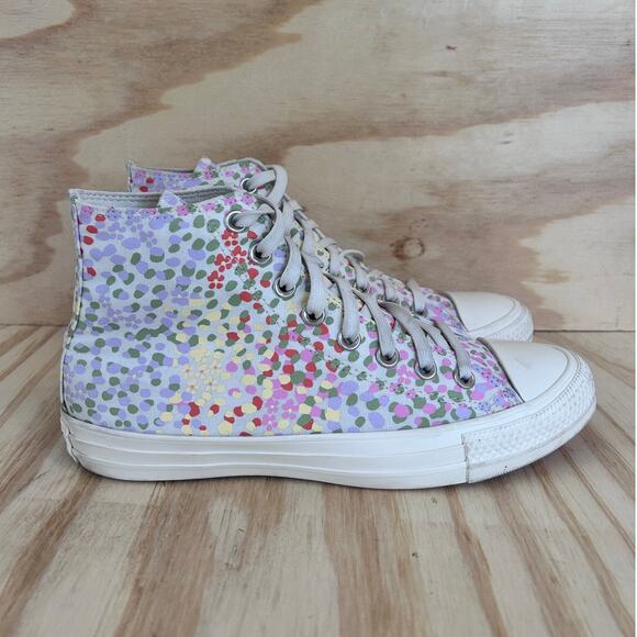 Converse All Star -CT Hi Floral Print -Sneakers -Multicolor -Women's -9 -A01594C - Picture 2 of 10